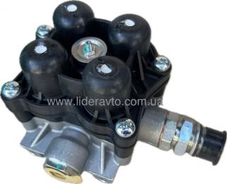 Клапан 4-х контурный пневмосистемы тормозов TATA Е-4. Еталон 263243700155