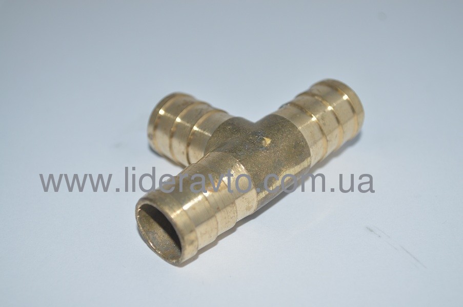 Тройник системы охлаждения d=16 БОГДАН А-091/А-092, Ataman Е-3/Е-4/Е-5, ISUZU NQR90/NPR75/NQR71 бронза