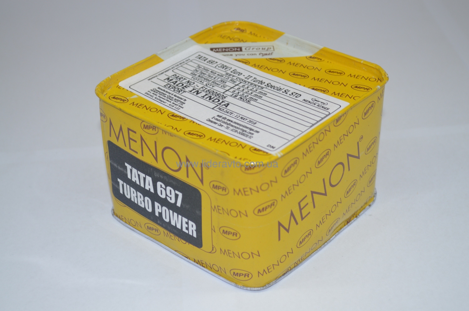 Кільця поршневі ТАТА 613, ЕТАЛОН EII ІВАН 3mm, (стд) MENON к-т 252503990129