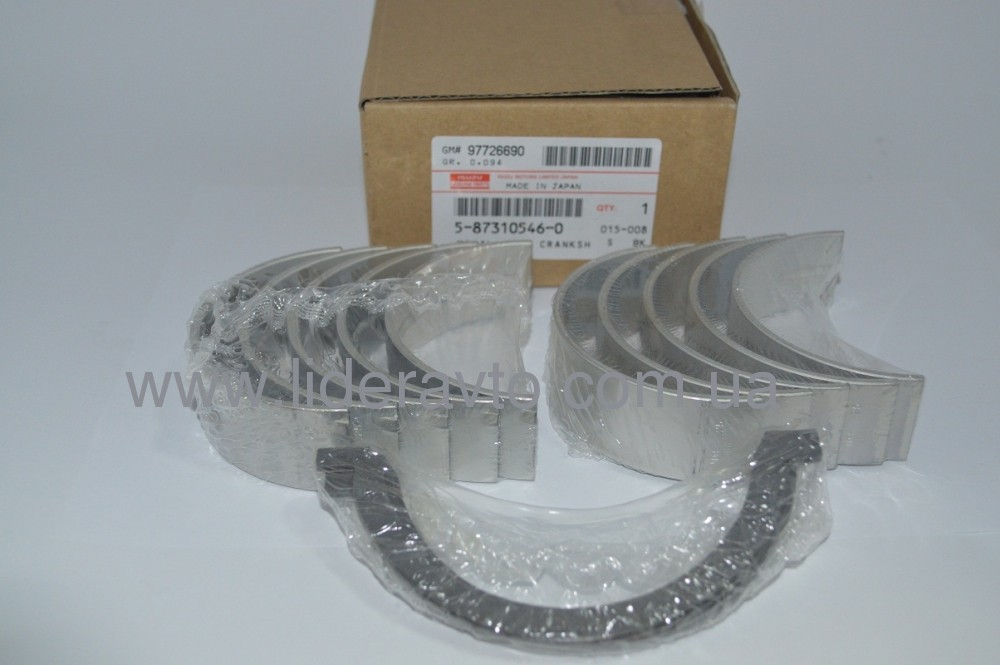 Вкладиші корінні ISUZU NQR90/NPR75/NQR71, БОГДАН А-091/А-092, Ataman Оригінал 5873105460 (0.25)