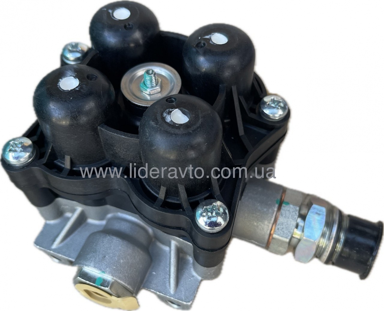 Клапан 4-х контурный пневмосистемы тормозов TATA Е-4. Еталон 263243700155