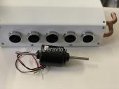 Двигатель печки салона на 5 сопел металлический корпус  24В